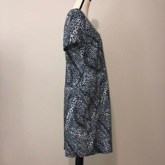 Women with Control Dress Size Large Snake Print Cotton Stretch Short Sleeves - Picture 5 of 8